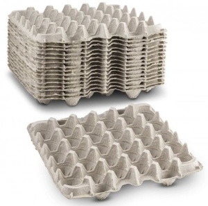 Set 100 cofraje oua, 30 compartimente, carton reciclat - Img 1