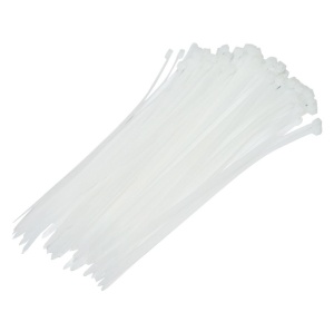 Set 100 coliere din plastic, soricei prindere, rezistenti UV, 300 x 4.8mm, ALB, Benman - Img 3