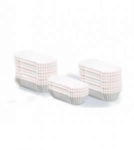 Set 1000 forme tip chese pentru eclere, 105 x 40 x h25 mm, alb - Img 2