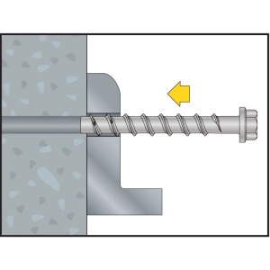 Set 150 suruburi autoforante profesionale pentru beton, 6 x 35mm, fixare fara diblu, cap hexagonal, filet exterior M6, rezistenta la foc, Celo - Img 11