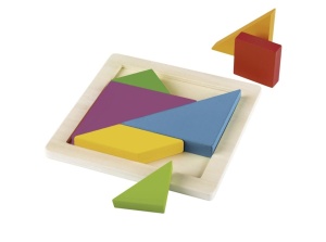 Set 17 piese cuburi lemn pentru copii, creativitate, multicolor, Playtive - Img 1