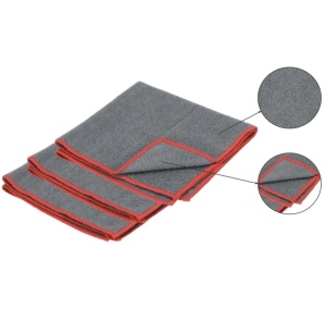 Set 3 lavete microfibra premium, 38 x 38cm, gri, Dedra - Img 2