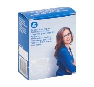 Set 30 servetele umede pentru sters ochelari vedere, de soare, ambalate individual