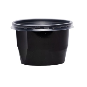 Set 450 bucati bol supa PP, negru cu capac transparent, 460ml, ideal catering, home delivering - Img 2