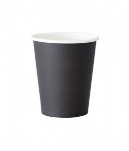 Set 50 pahare carton pentru cafea, 8oz, negru, 235ml, d80 - Img 1