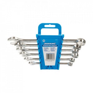 Set 6 chei fixe combinate, metric, 8, 10, 12, 13, 14, 17, Silverline - Img 1