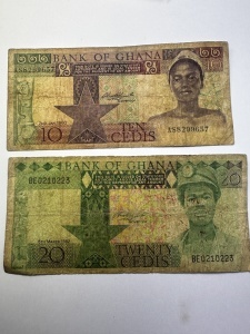 Set Bancnote - Gana - 10/20 Cedis ( 1980-1982 )