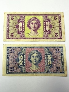 Set Bancnote - Military Payment Certificate – 5¢ /25¢ - USA , 1958 - Img 4