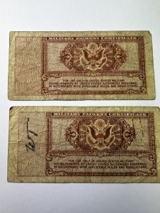 Set Bancnote - Military Payment Certificates - 10/50 Cents 1948 - USA - Img 2