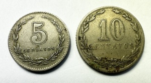Set Monede - Argentina - 5 / 10 Centavos 1920/1922 - Img 2