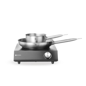 Set: Plita cu inductie 3500W + cratita + tigaie, HENDI, Negru, 220-240V/3500W, 320x395x(H)95mm - Img 1