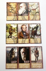 Set timbre Republica Congo 2012 – Charles Darwin & Evoluția speciilor