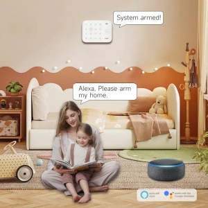 Sistem de Alarmă Inteligent Smart Home Denver SHA-220, Wi-Fi + 4G LTE/GSM, Kit Wireless Complet, Baterie Backup, Sirenă 90 dB, Compatibil Tuya, Alexa și Google Assistant, White - Img 12