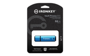 Stick USB Kingston IronKey Vault Privacy 50C, 32GB, USB-C (Albastru) "IKVP50C/32GB" - Img 3
