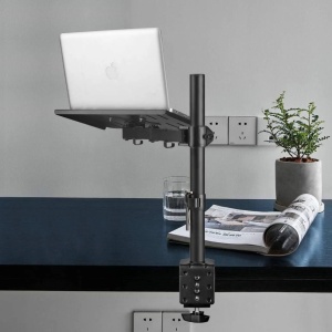 Suport premium, 2 in 1 pentru laptop, monitor, brat articulat, prindere blat birou, ajustabil pe inaltime, greutate suportata 10Kg, Suptek - Img 3