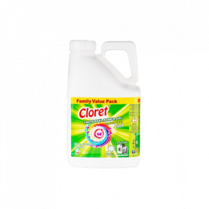 Színes és fehér mosószer, koncentrált gél, 142 mosás, vízkőoldó, 5L, enzimtechnológia, Family Pack XXXL, Cloret