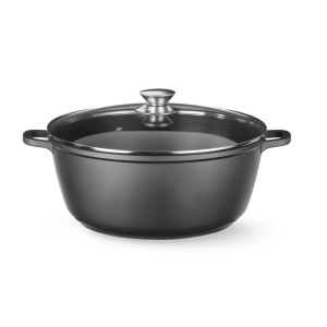 Tapadásmentes bevonatú, öntött alumínium edény fedéllel, 7,5 l, 387x310x(H)130 mm - Img 2