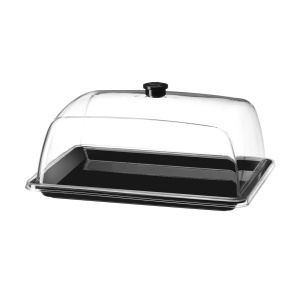 Tava dreptunghiulara cu capac, HENDI, GN 1/2, transparent, 335x275x(H)165mm