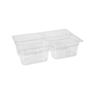 Tava Hendi Gastronorm GN 1/4 200 mm 5.5 litri - policarbonat transparent