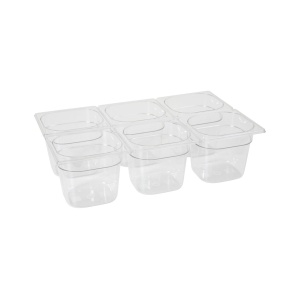 Tava Hendi Gastronorm GN 1/6 150 mm 2.4 lt - policarbonat transparent