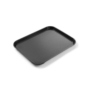 Tava servire fast food neagra din polipropilena Hendi 265x345 mm