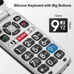 Telefon mobil cu clapeta de buget pentru seniori, cifre mari, camera, sunet puternic, USB-C, 2 x ecran LCD COLOR, Easyfone Prime A1 PRO 4G, NEGRU - Img 7