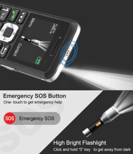 Telefon mobil de buget pentru seniori, cifre mari, sunet puternic, USB-C, ecran LCD COLOR, Easyfone Chaperon T200 4G - Img 3