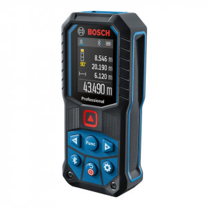 Telemetru cu laser Bosch Professional GLM 50-27 C, 50 m domeniu masurare, 635 nm dioda laser, ± 1.5 mm precizie, IP 65, 1/4" filet stativ, Bluetooth 4.2, geanta protectie, curea transport, 2 baterii 1.5 V LR6 (AA) - Img 1