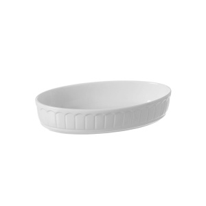 Vas cuptor portelan alb termorezistent pana la 600 gr C, oval, Hendi, 220x130 mm - Img 2