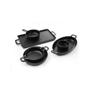 Vas servire in forma de mini-tigaie cu 2 manere, 189x147x(H)37 mm, melamina, Hendi Little Chef - Img 2