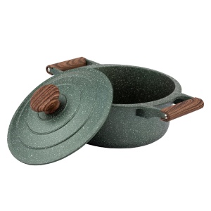 „Ωmega” oala cu strat antiaderent de piatră si capac 20cm - Img 2