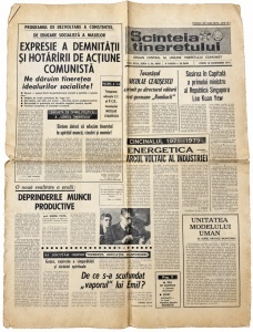 „Scînteia Tineretului”, organul central al Uniunii Tineretului Comunist (UTC) - 12 Noiembrie 1971