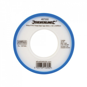 10 darabos teflon tömítőcsík készlet, 19mm x 12m, fehér, PTFE, Silverline - Img 2