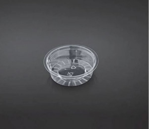 100 darabos készlet gyorséttermi szószos edényekből, mini szószos edények, 100cc, fedél 75mm