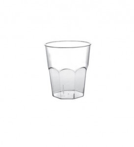 100 db átlátszó műanyag felespohár készlet, 40ml