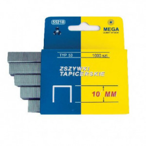 1000 db 53-as, 6 mm-es, 10 mm átmérőjű, Mega típusú kapcsok készlete