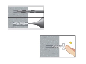 125 darabos nejlon dűbel készlet fejjel műanyag kantárhoz, 6 x 25mm, fekete, Celo - Img 3