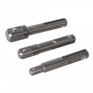 3 darabos szerszámkészlet csőadapter bitekre, 1/4, 3/8, 1/2, Silverline