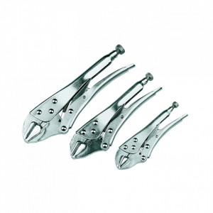 3 db önzáró fogókészlet, nagy teherbírású, 130 , 170, 210 mm, Silverline - Img 3