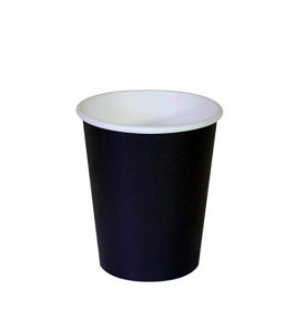 50 darabos papír kávéspohár készlet, 8oz, fekete, 235ml, d80 - Img 2