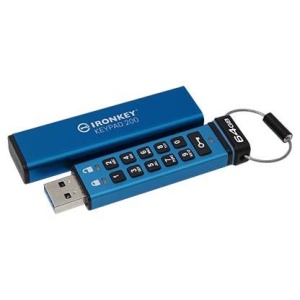 64GB IronKey Keypad 200, FIPS 140-3 Lvl 3 (Pending) AES-256 Encrypted, "IKKP200/64GB"