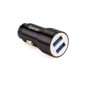 Alimentator auto, 12V la 5V, 17W, 2 x USB-A, Spacer - Img 2