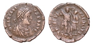 ARCADIUS ( 395-401 AD ) Moneda Antica Romana