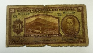 Bancnota - Bolivia - 20 Bolivianos 1928