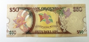 Bancnota - Guyana - 50 Dollars 2016 - Comemorativa - Img 2