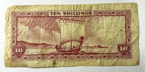 Bancnota Isle of Man - 10 Shillings 1961 - Img 2