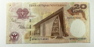 Bancnota Papua New Guinea - 20 Kina 2008 - Aniversara