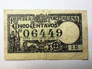 Bancnota - Portugalia - 5 Centavos 1917 - Img 4