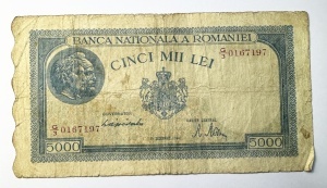 Bancnota Regalista - Romania - 5000 Lei - 15.12.1944 - Regele Mihai I