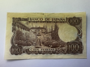 Bancnota Spania - 100 Pesetas 1970 - Img 2